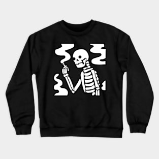 Smoking Skeleton Crewneck Sweatshirt